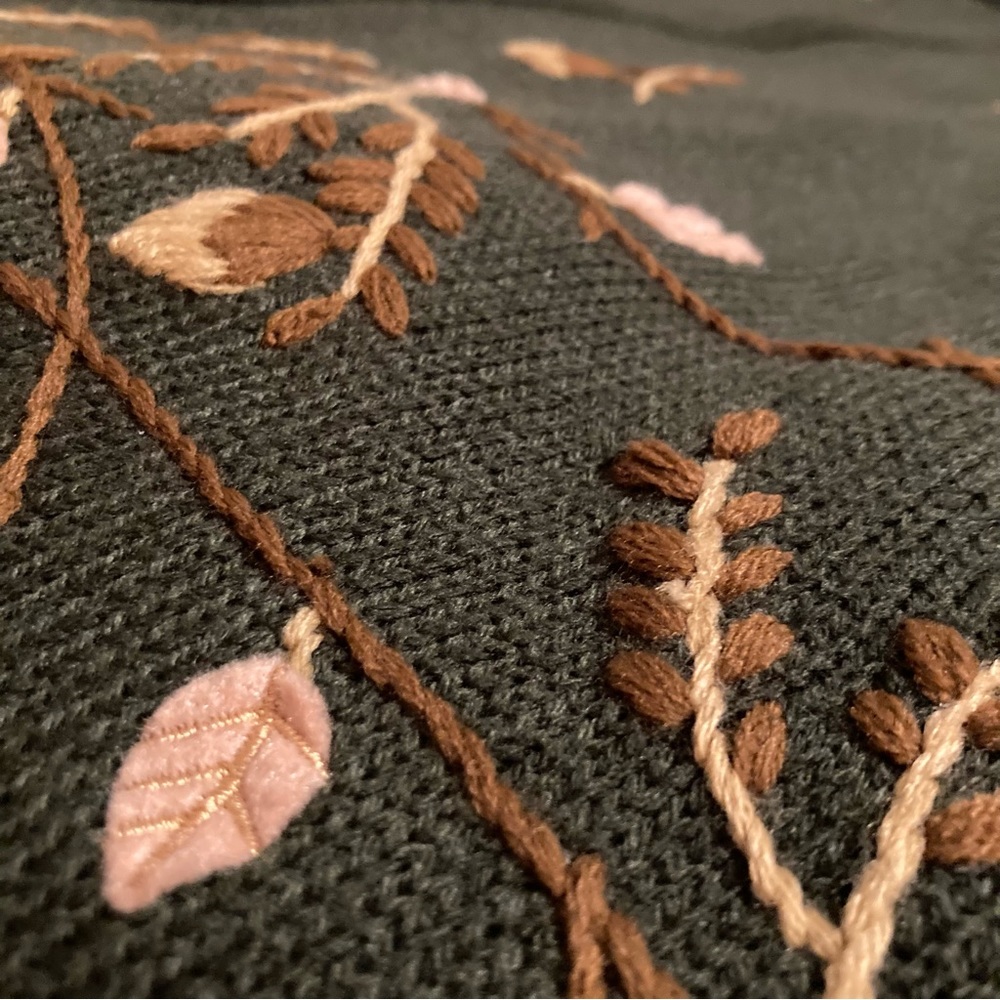 NWOT Vintage Classic Elements Knit Embroidered Sweater Size L - Picture 8 of 15